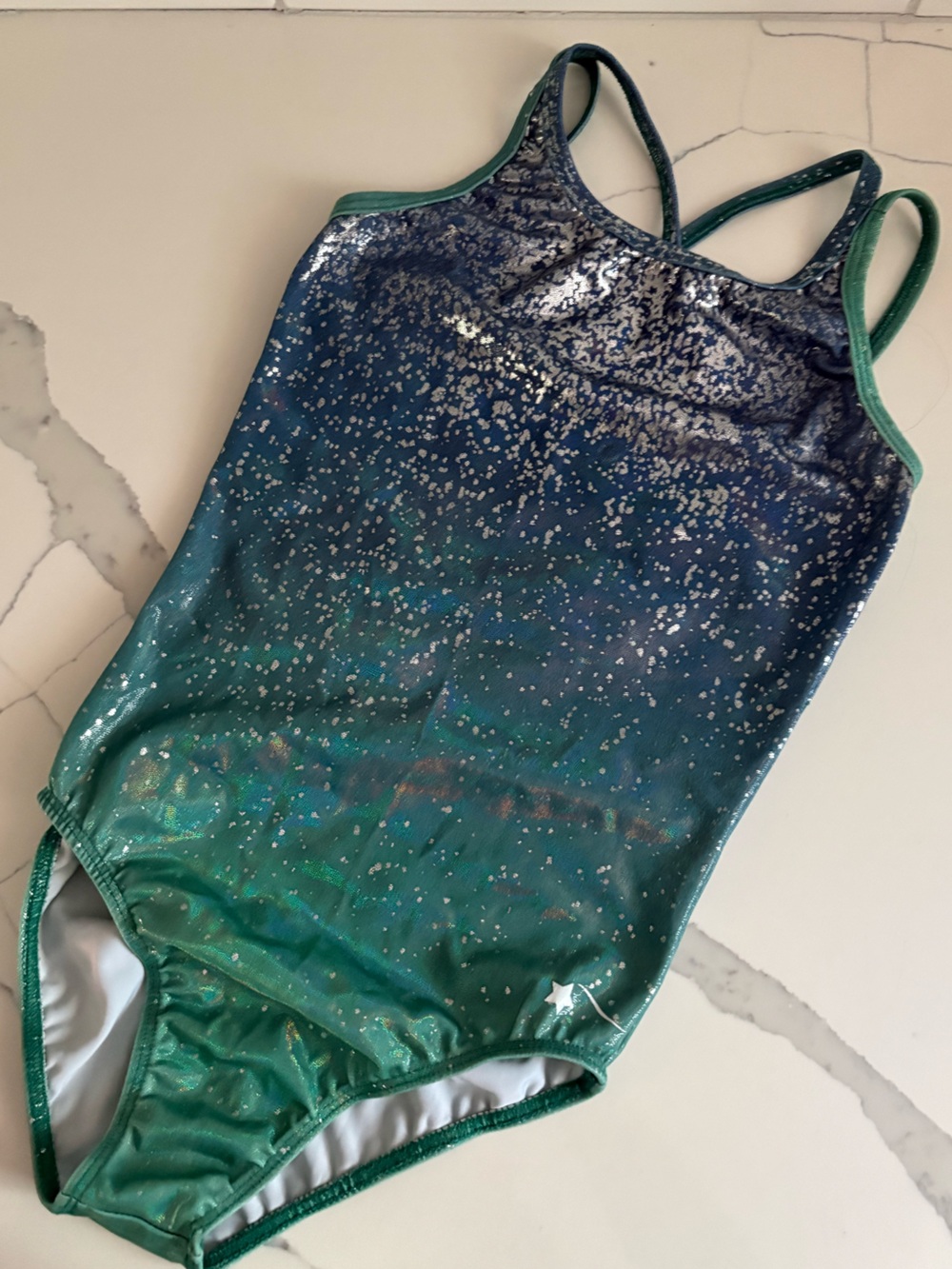 DESTIRA Sparkle Ombre Kids Gymnastics Leotard